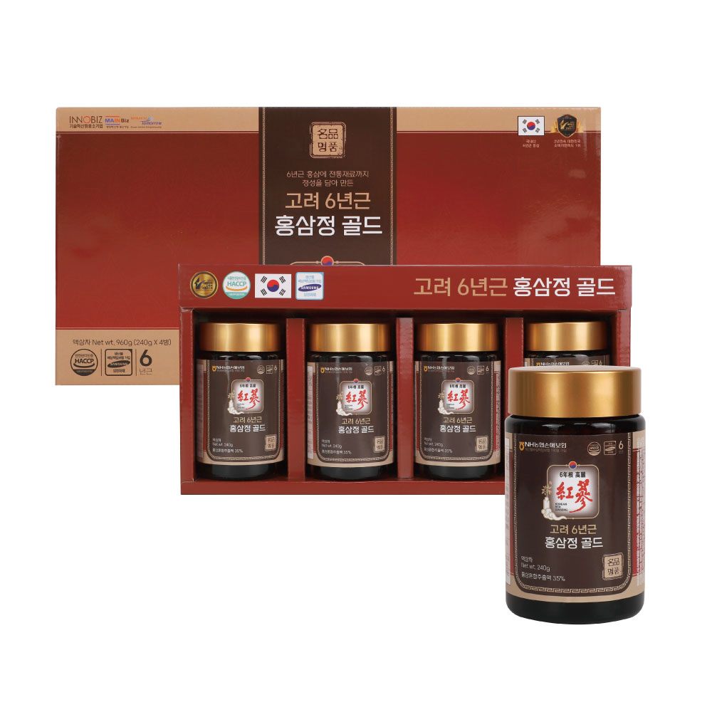 더존건강 고려6년근 홍삼정 골드 240g x 4병
