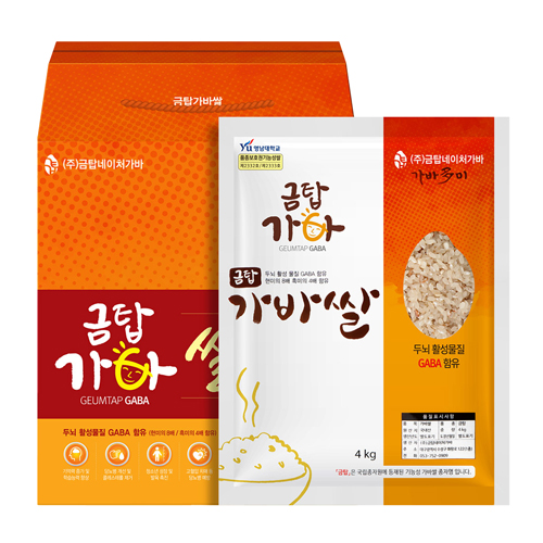 (면세) [금탑가바쌀] 
유기농 금탑 가바쌀 4kg
_선물박스