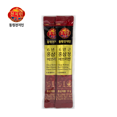 [동원 천지인] 
6년근 홍삼정 에브리텐 10g*2포_건강기능식품