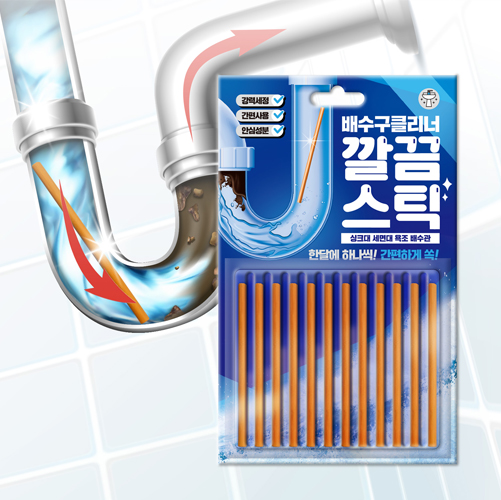 [닥터오렌지] 깔끔스틱 배수구클리너12P