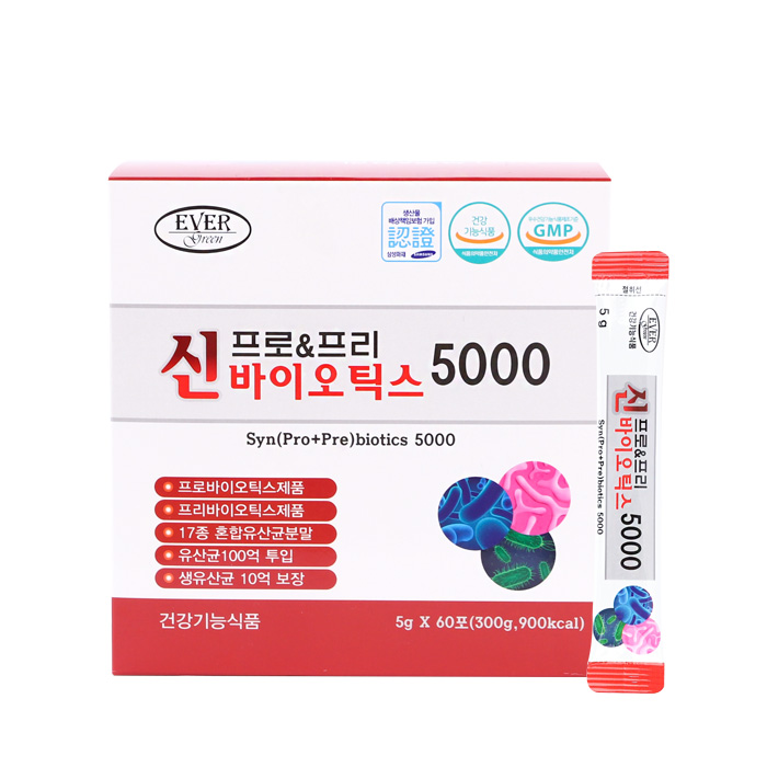 에버그린 신프로앤프리바이오틱스5000 5g X 60포