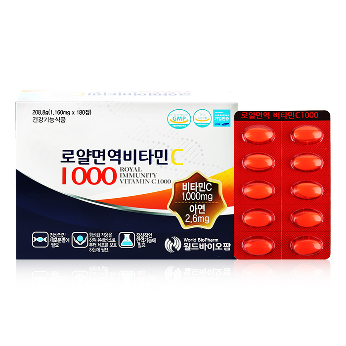 월드바이오팜 로얄면역비타민C1000 1,160mg x 180정