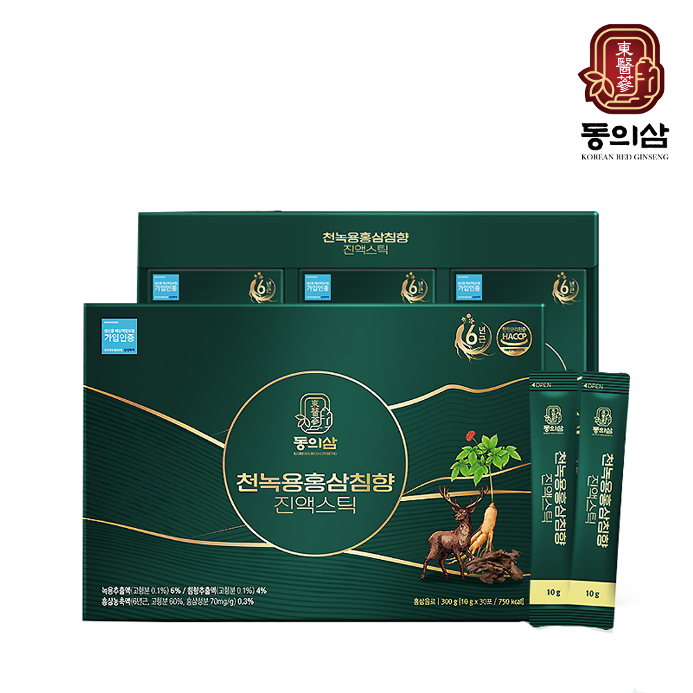 동의삼 천녹용홍삼침향 진액스틱(30포) 10g x 30포