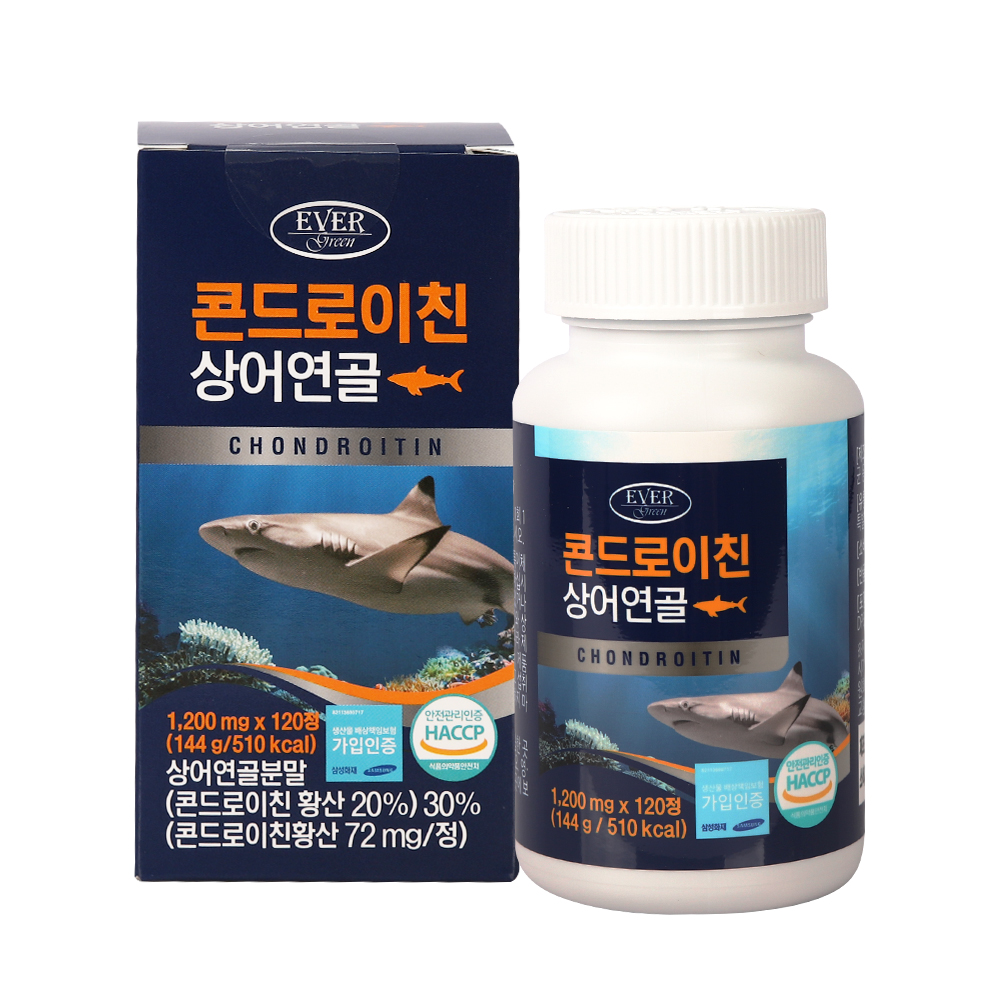에버그린 콘드로이친 상어연골 1,200mg x 120정