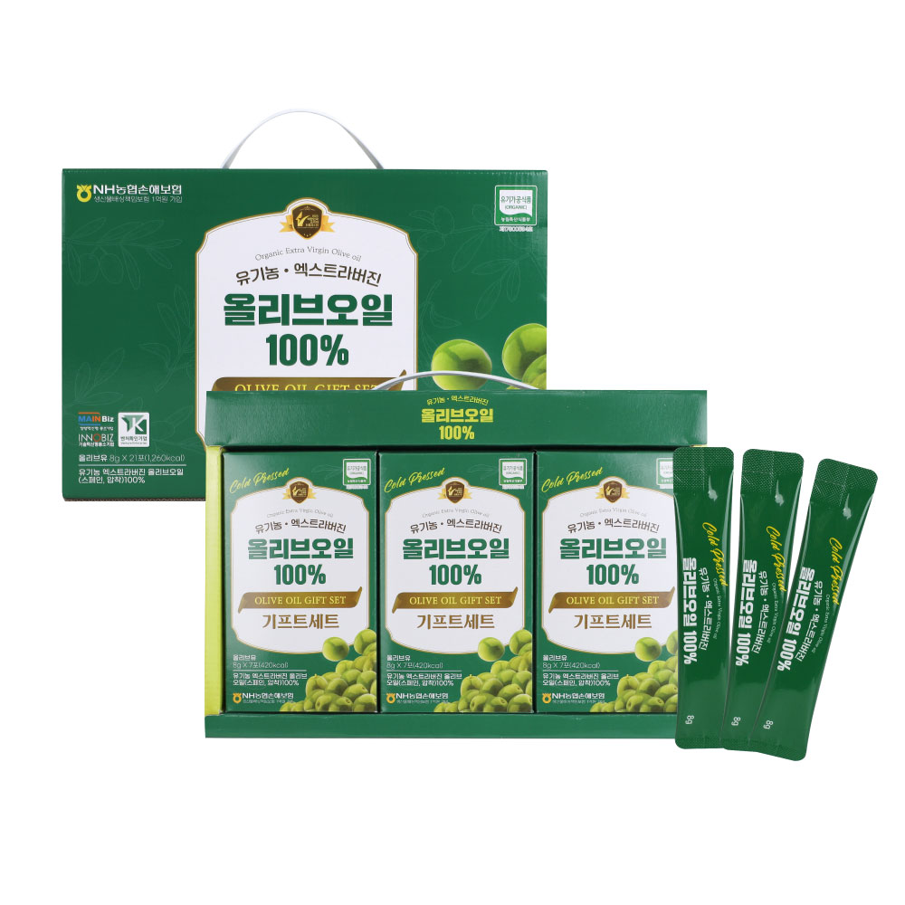 유기농 엑스트라버진 올리브오일 100%스틱 168g (8*21포)