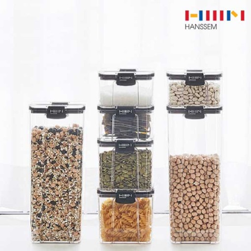한샘 S.O.K 팬트리 투명한 건조식품용기 3조 세트 1800ml228757