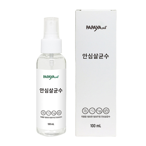 파파야플러스 안심살균수 스프레이 휴대용 100ml