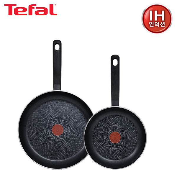 [테팔] 퍼펙트 쿠킹 다크 인덕션 프라이팬 24cm+30cm