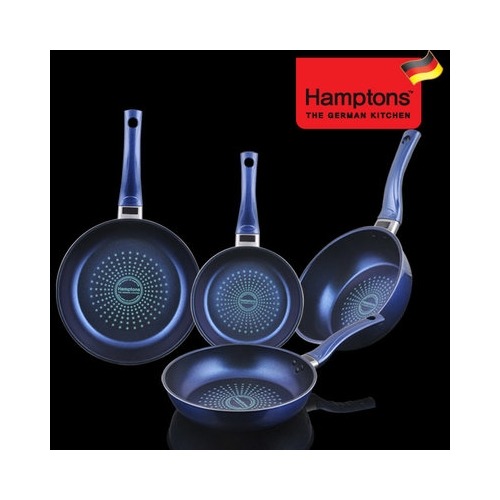 [Hamptons]독일햄튼 블루 인덕션 단조 후라이팬세트(4P)(HTB-20F26F28F28W)