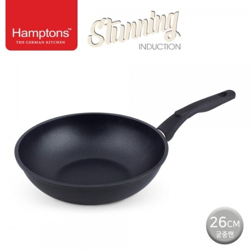 [Hamptons]독일햄튼 스터닝 다이캐스팅 인덕션 블랙 긍증팬26CM(HTSF-26W)