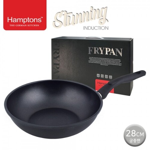 [Hamptons]독일햄튼 스터닝 다이캐스팅 인덕션 블랙 긍증팬28CM(HTSF-28W)