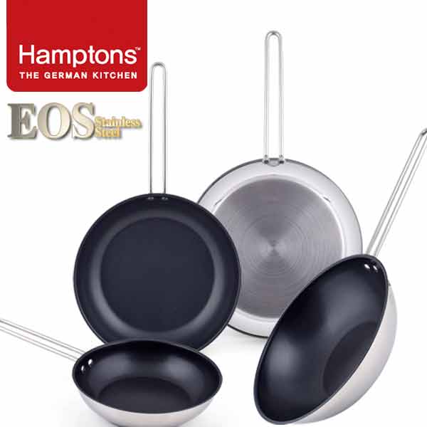 [Hamptons]독일햄튼 EOS스텐 인덕션 코팅 후라이팬4종세트(HTEF-22F26D28F28W)