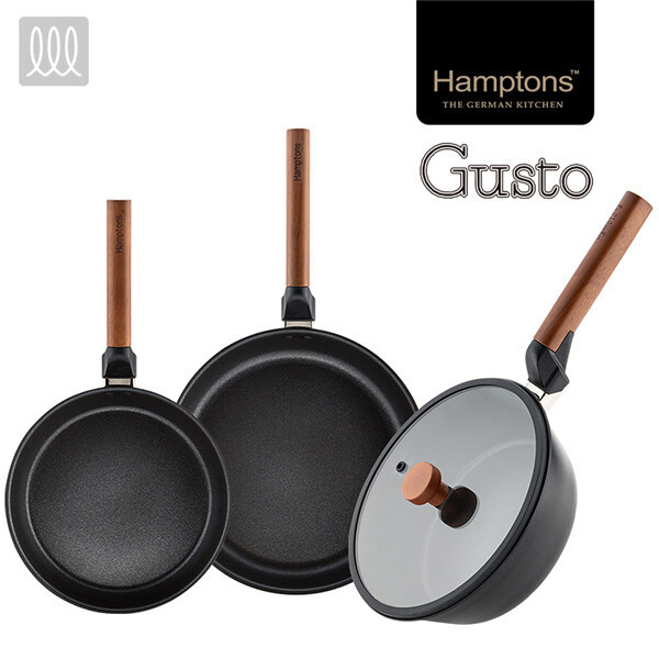 [Hamptons]햄튼 구스토 인덕션 후라이팬3종세트(4P)