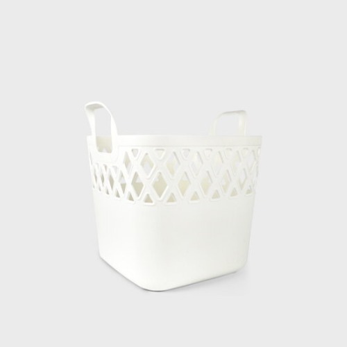 코드리빙 다용도 빨래보관 바구니 B /30LX1 (아이보리) CODE-LTB-B30IV /30L